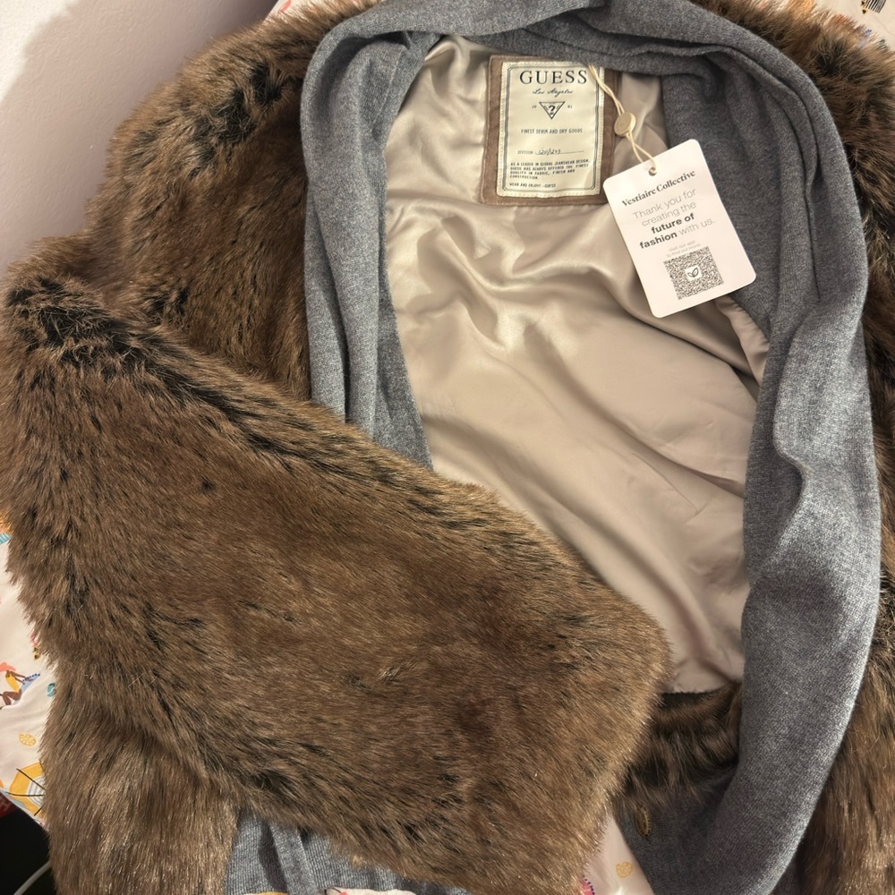 Guess fur coat